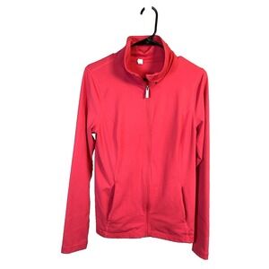 Under Armour Women's Jacket Zip Up Large Red All Season Gear Gym Gorpcore